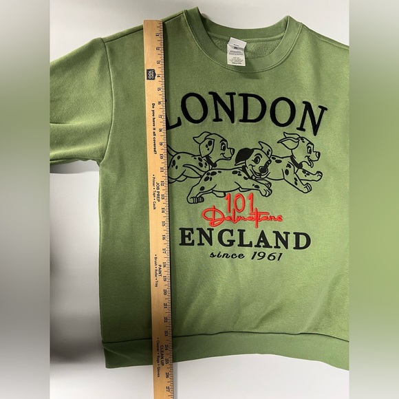 Disney 101 Dalmations Green Crew Neck Sweatshirt XL - Picture 6 of 7